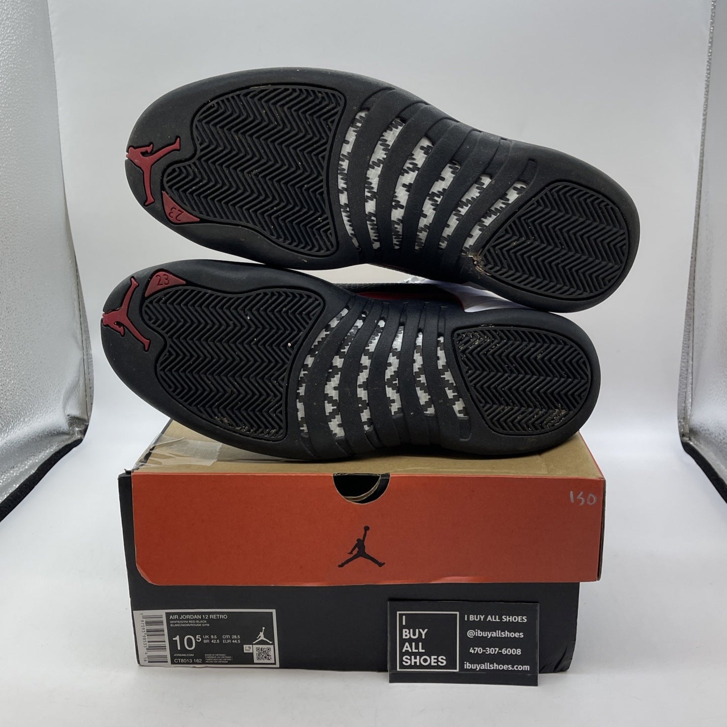 Size 10.5 - Air Jordan 12 Retro Taxi Flip White Black Leather (CT8013-162)