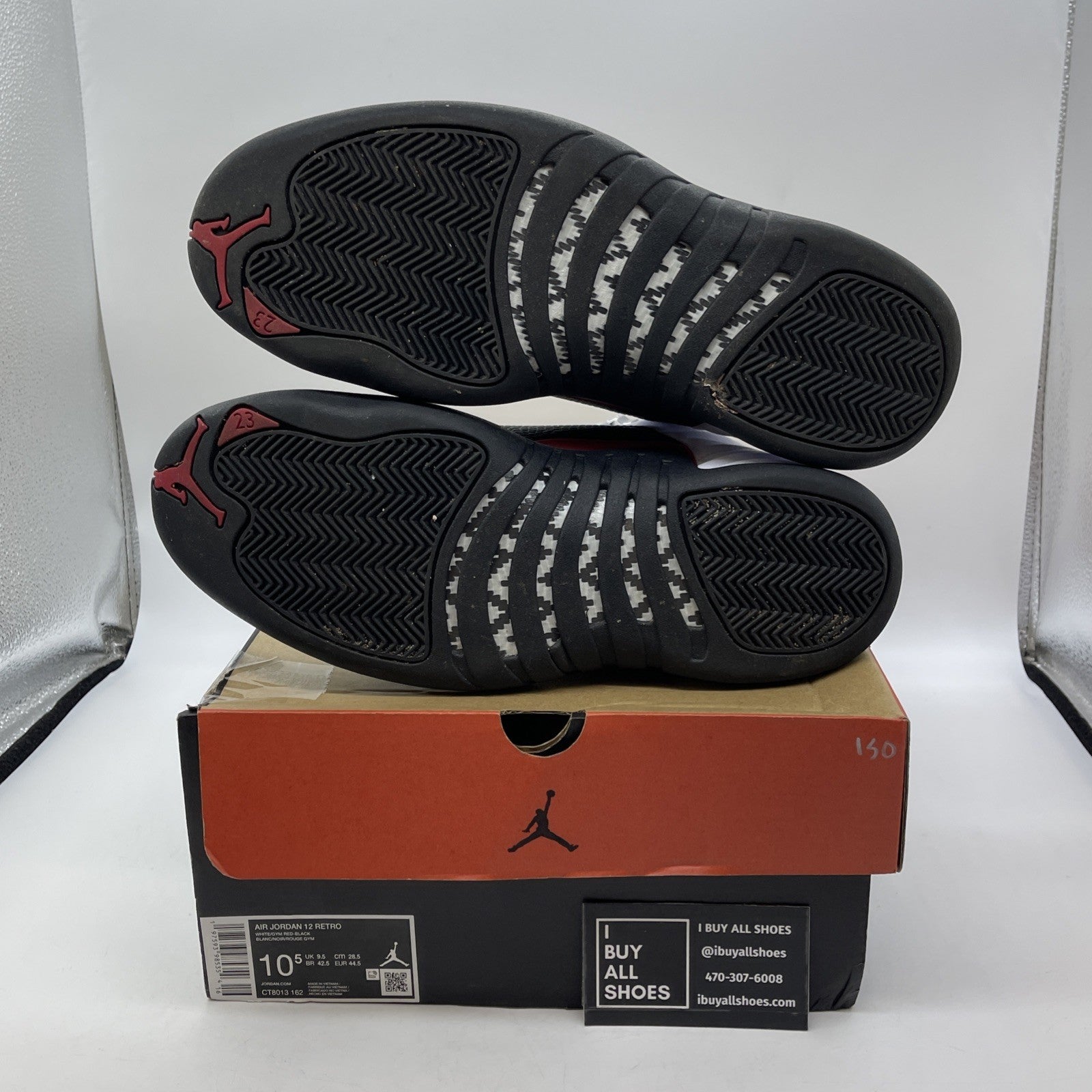 Size 10.5 - Air Jordan 12 Retro Taxi Flip White Black Leather (CT8013-162)