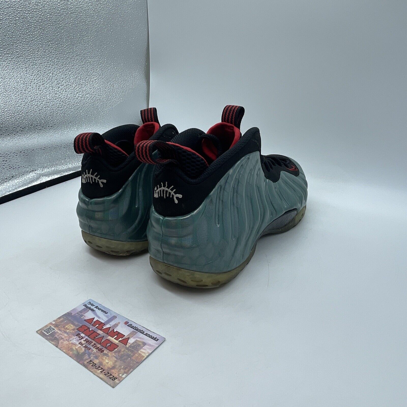 Size 8.5 - Nike Air Foamposite One PRM Gone Fishing Black Red Blue (575420-300)