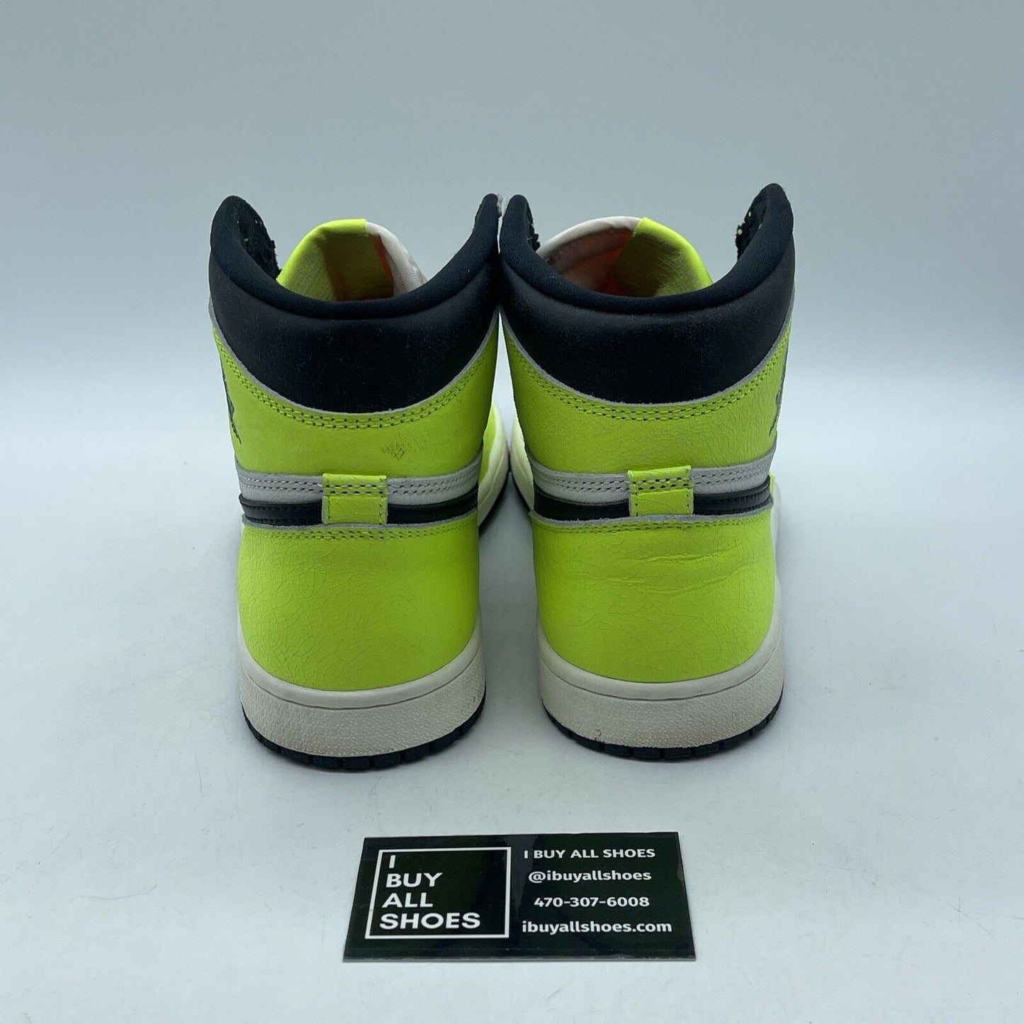 Size 8 - Jordan 1 Retro High OG Visionaire Neon Green Black White (555088-702)