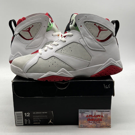 Size 12 - Air Jordan 7 Retro 2015 Hare Red Yellow Green Leather (304775-125)