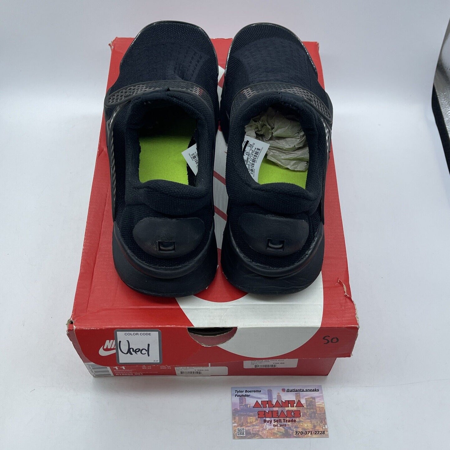 Size 11 - Nike Sock Dart Triple Black (819686-001)