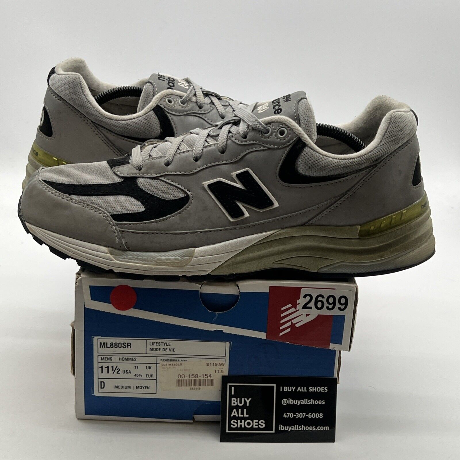 Size 11.5 - New Balance 880 ML880SR Reflective Grey Black White