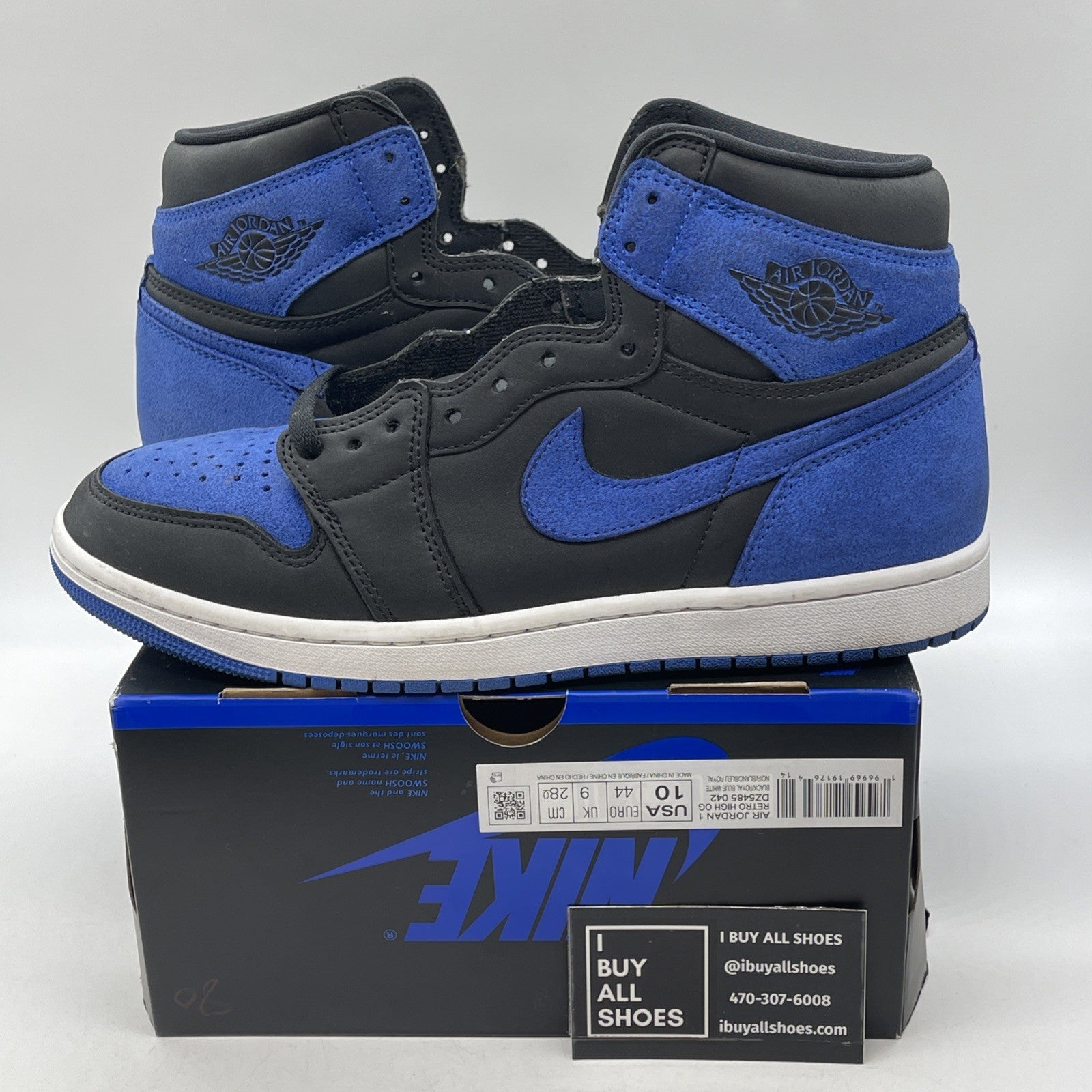 Size 10 - Air Jordan 1 Retro OG High Royal Reimagined Suede (DZ5485-042)