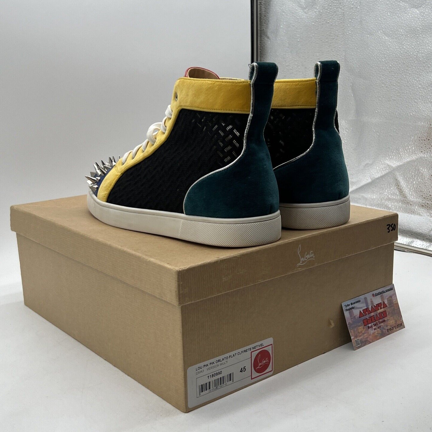 Size 11 - Christian Louboutin Orlato Multicolor High Top Sneaker