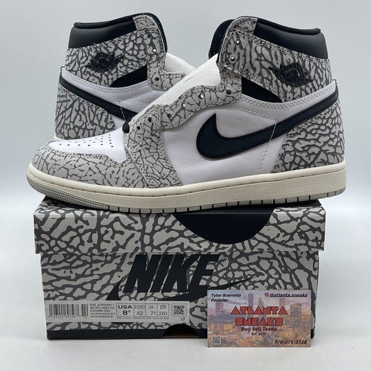 Size 8.5 - Air Jordan 1 Retro OG High White Cement Grey Suede (DZ5485-052)