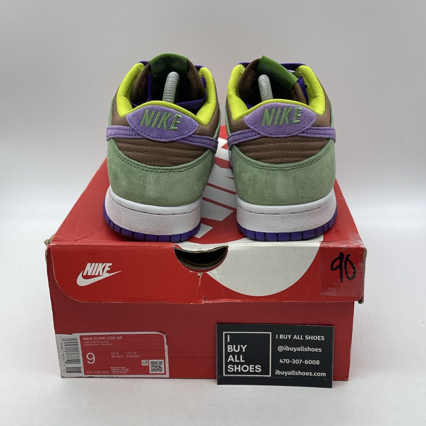 Size 9 - Nike Dunk SP Retro 2020 Low Veneer Green Purple Suede (DA1469-200)