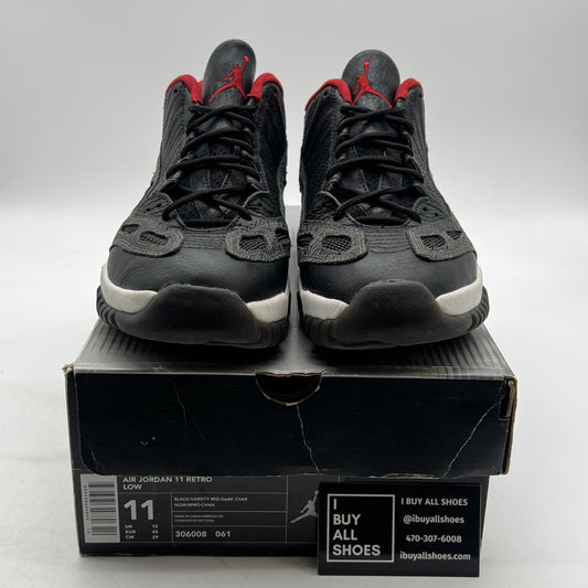 Size 11 - Air Jordan 11 Retro IE 2003 Low Black Charcoal Red (306008-061)