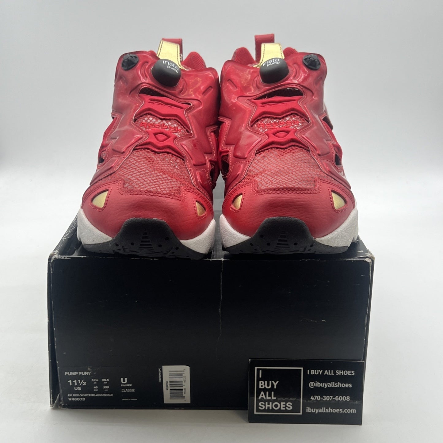Size 11.5 - Reebok Pump Fury Red - (V46670)