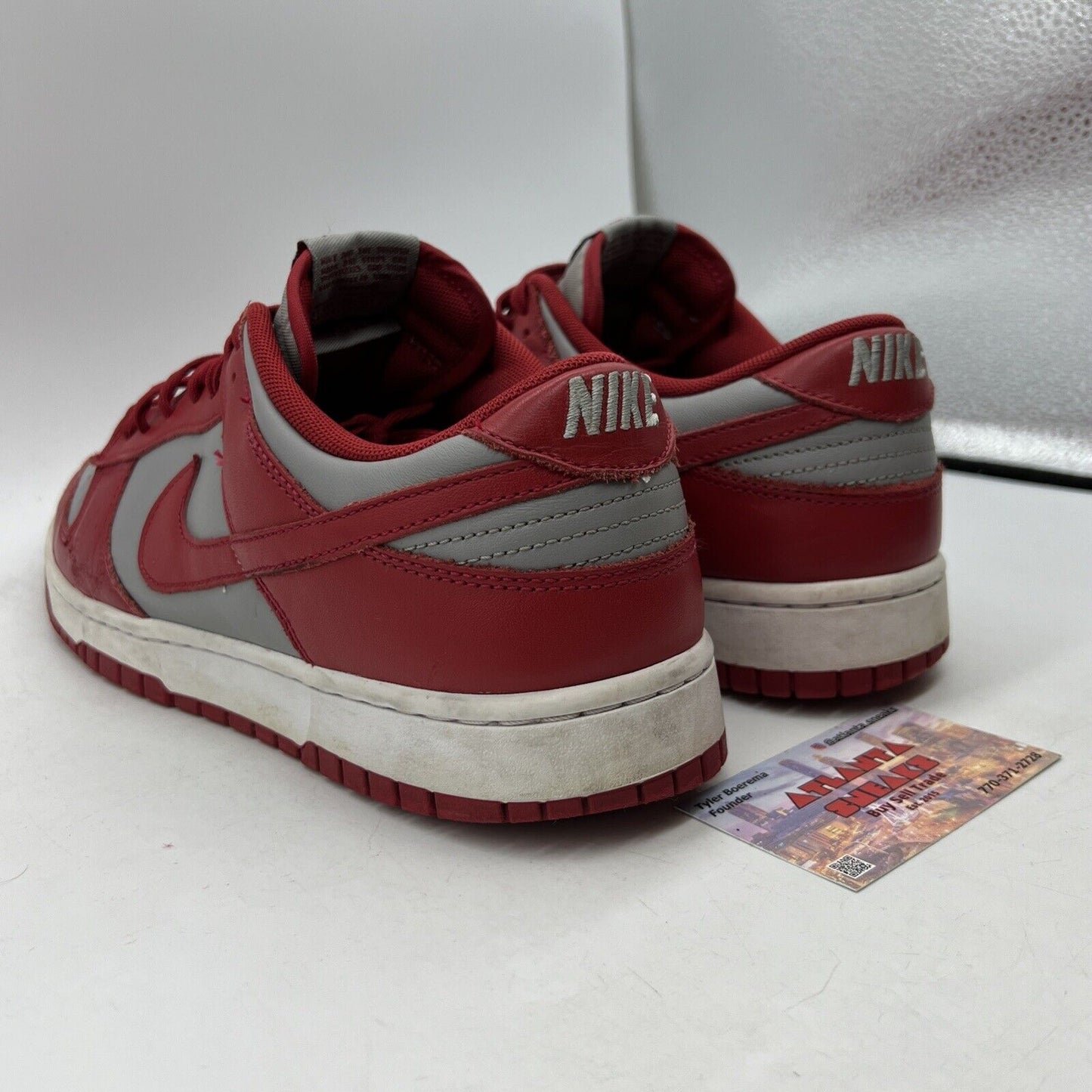 Size 12 - Nike Dunk Low SP UNLV 2021 Grey Red Leather White (DD1391-002)