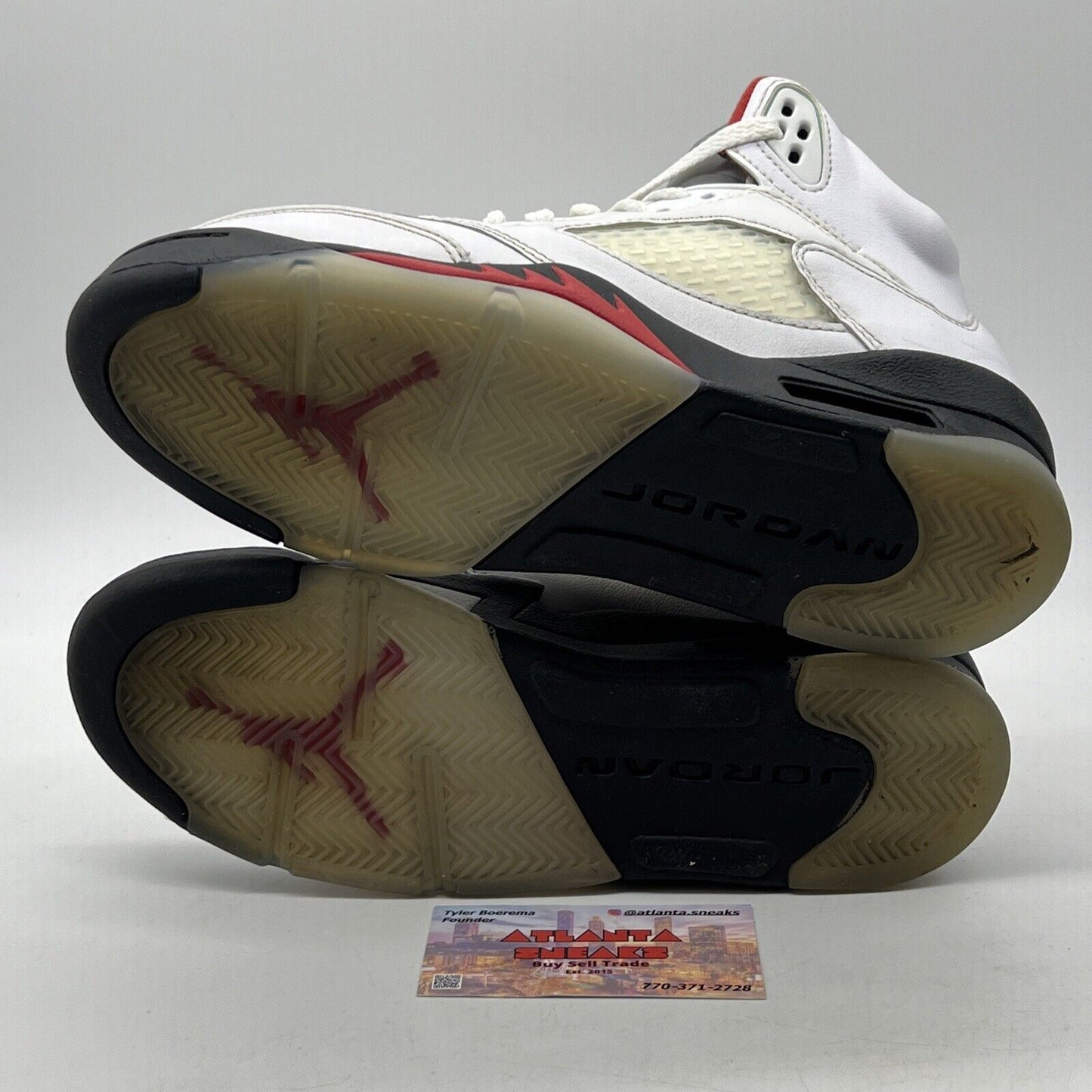 Air Jordan 5 Retro Fire Red Silver Tongue 2020 (GS)  Black Leather (440888-102)