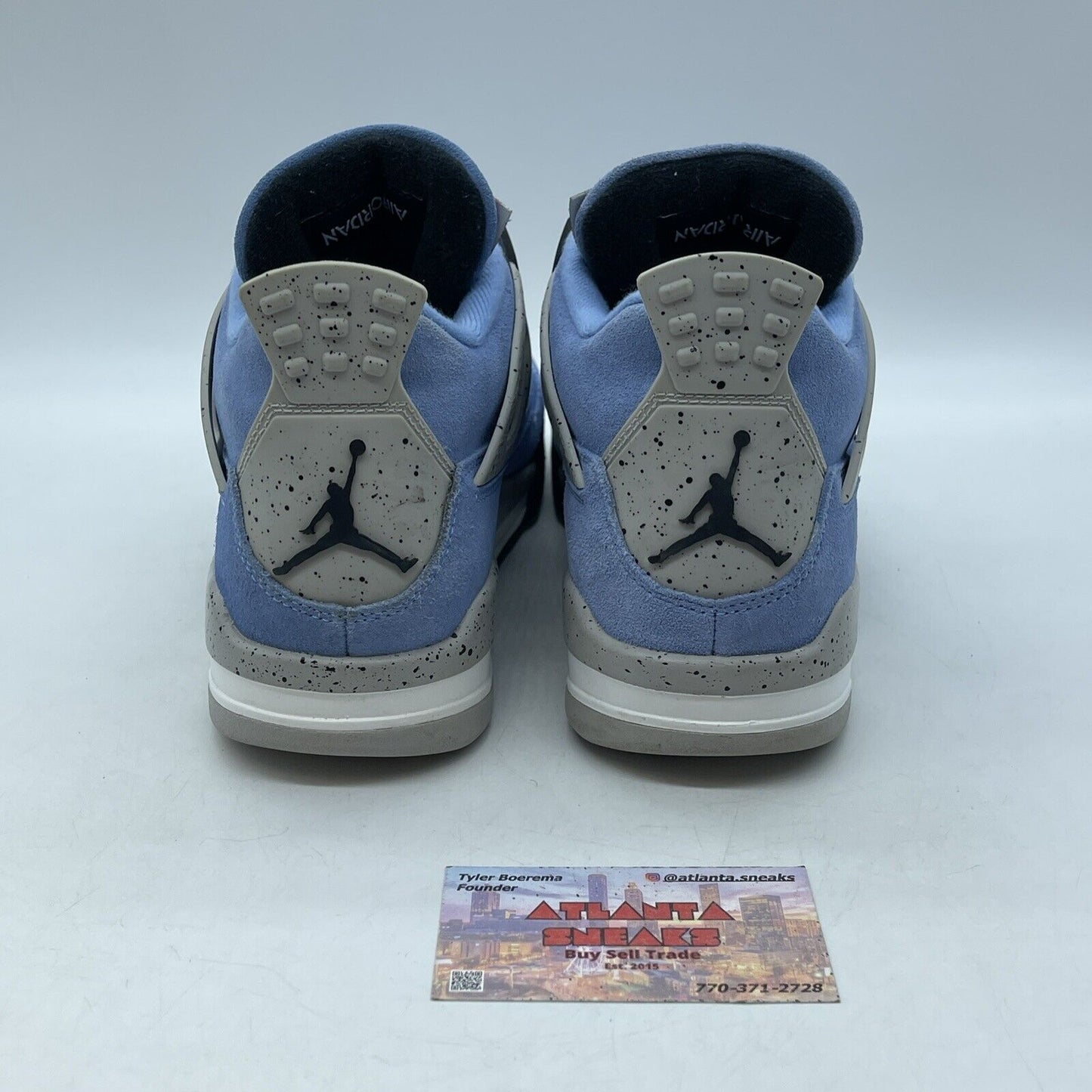 Size 9.5 - Jordan 4 Retro Mid University Blue Suede Grey Black (CT8537-400)