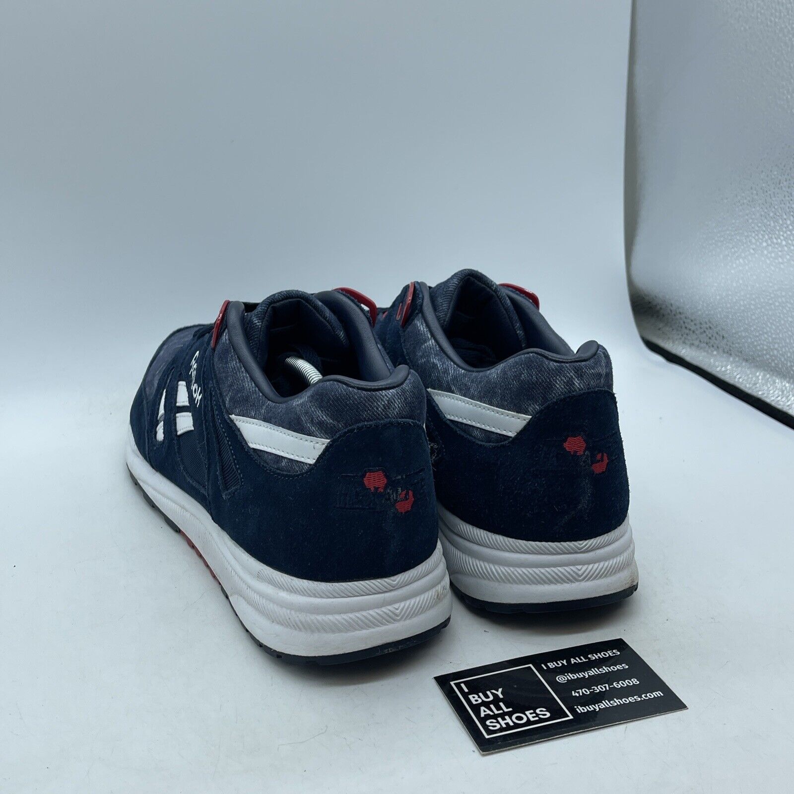 Size 13 - Reebok Awd Navy Blue Ventilator Reebok Blue White Suede (M46439)