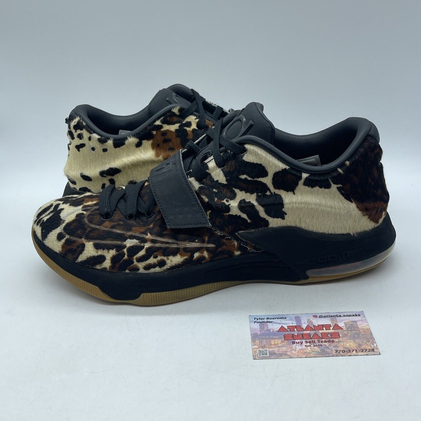 Size 12 - Nike KD 7 EXT QS Longhorn State Brown White Suede Black (716654-001)