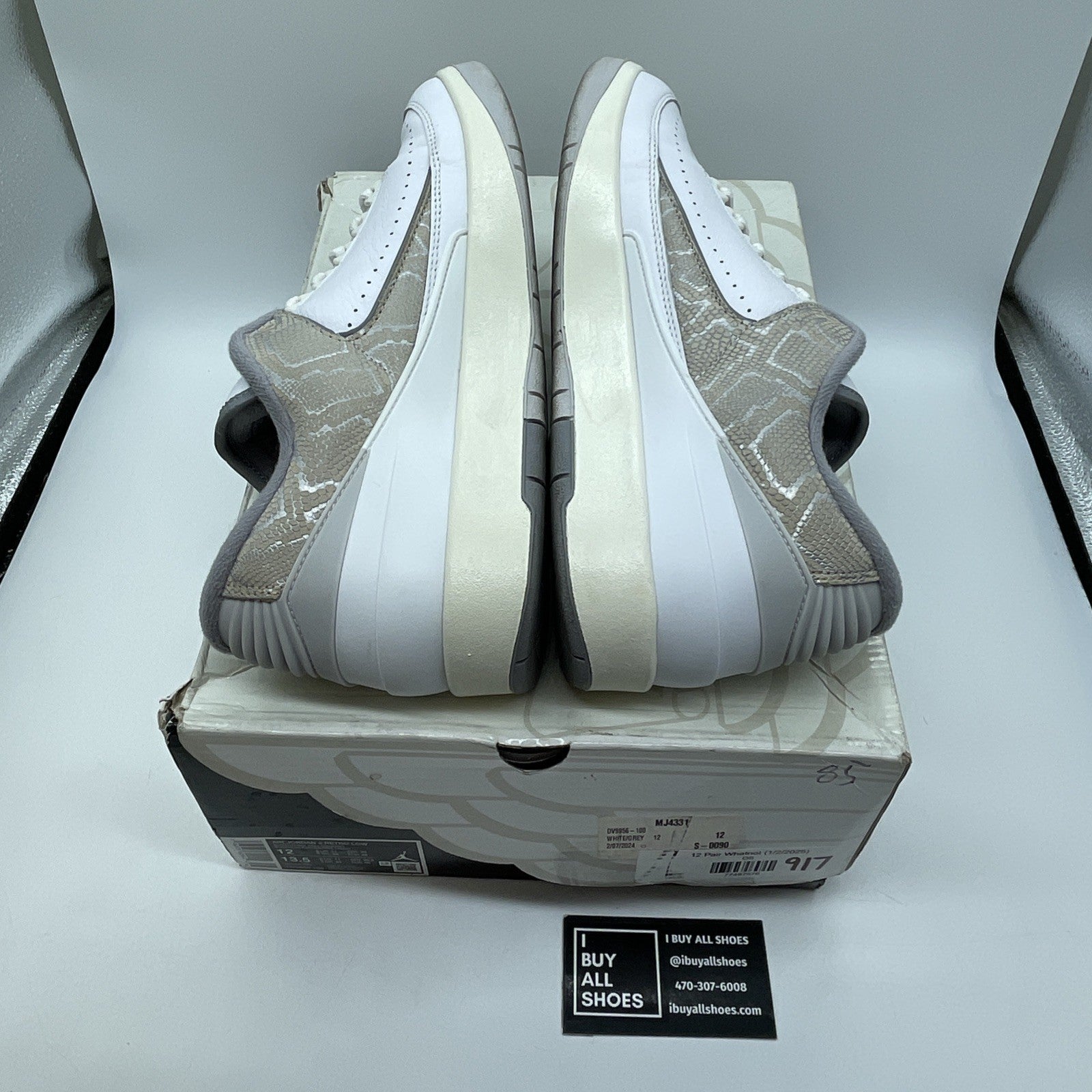 Size 12 - Air Jordan 2 Retro Low Python Grey Brown Suede Leather (DV9956-100)