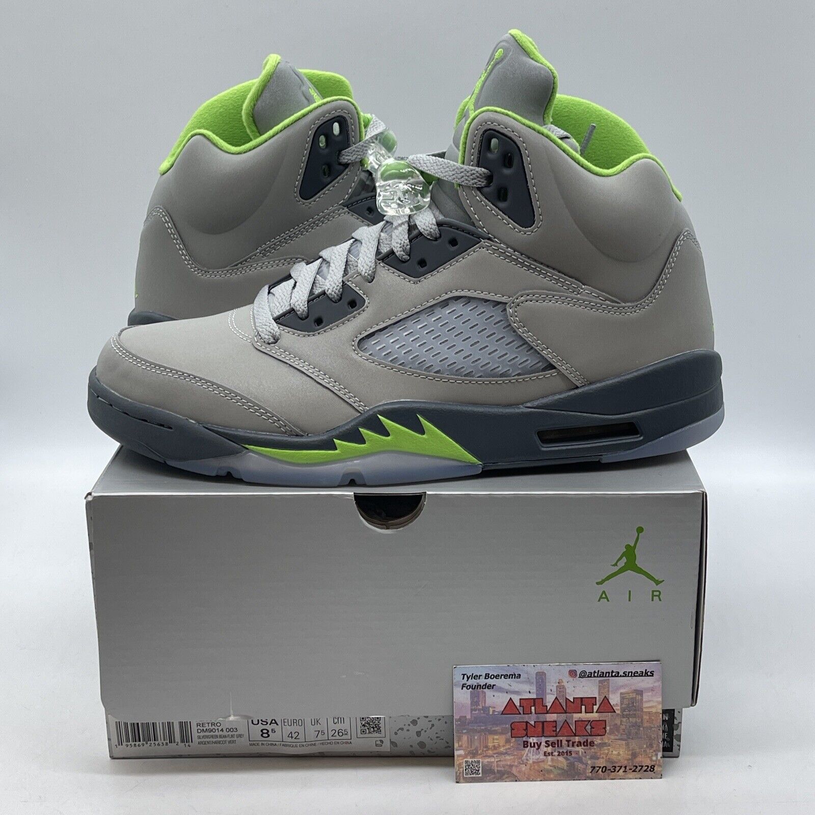 Size 8.5 - Jordan 5 Retro Green Bean Grey Leather (DM9014-003