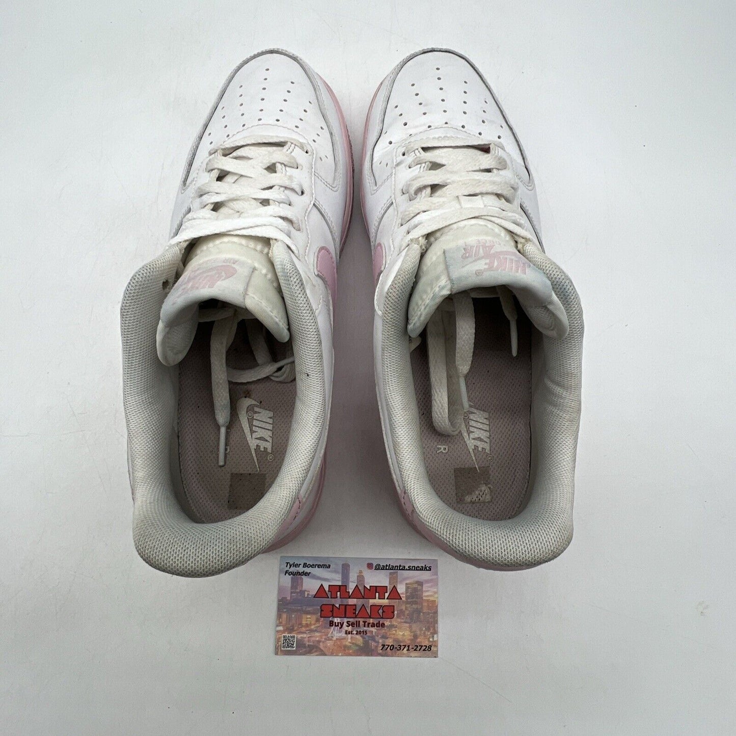 Size 9 - Nike Air Force 1 '07 Low White Pink Sole Leather (CK7663-100)