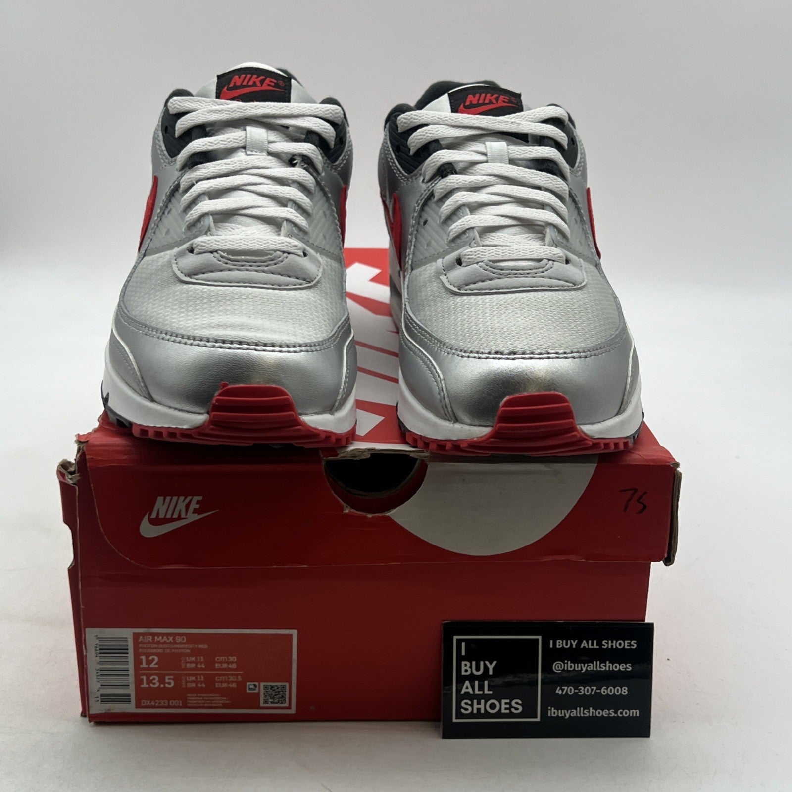 Size 12 - Nike Air Max 90 Icons - Silver Bullet (DX4233-001)