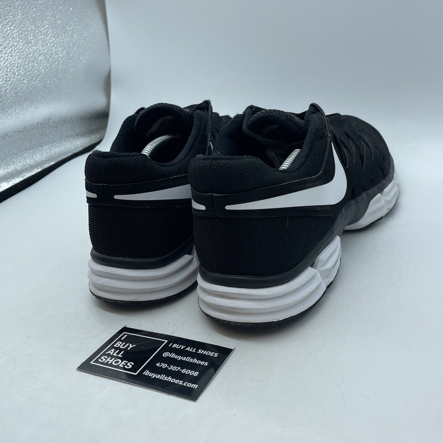 Size 12 - Nike Lunar Fingertrap TR Black White Leather Suede (898066-001)