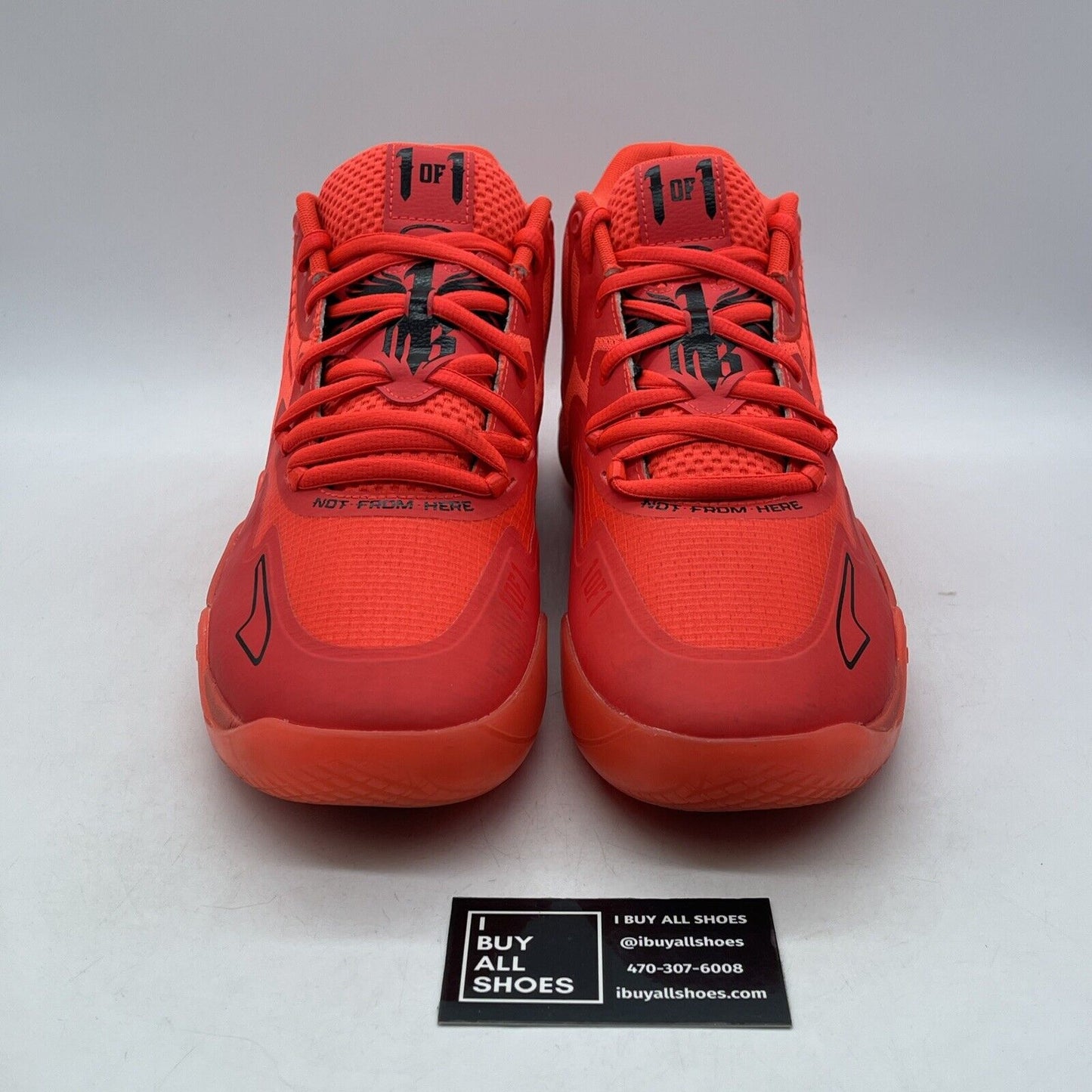 Size 12 - PUMA MB.01 Not From Here Orange Black Suede Leather (377237-02)