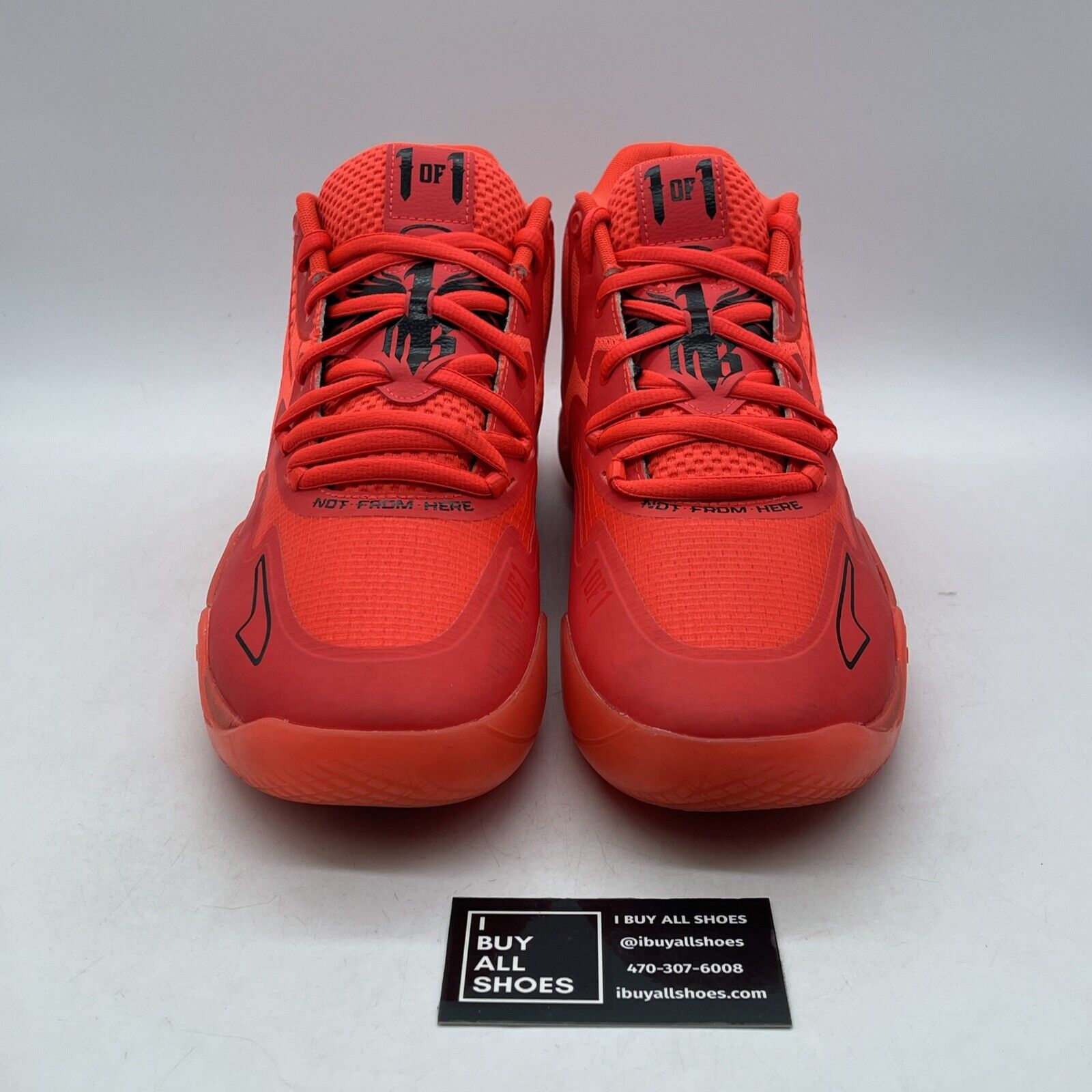 Size 12 - PUMA MB.01 Not From Here Orange Black Suede Leather (377237-02)