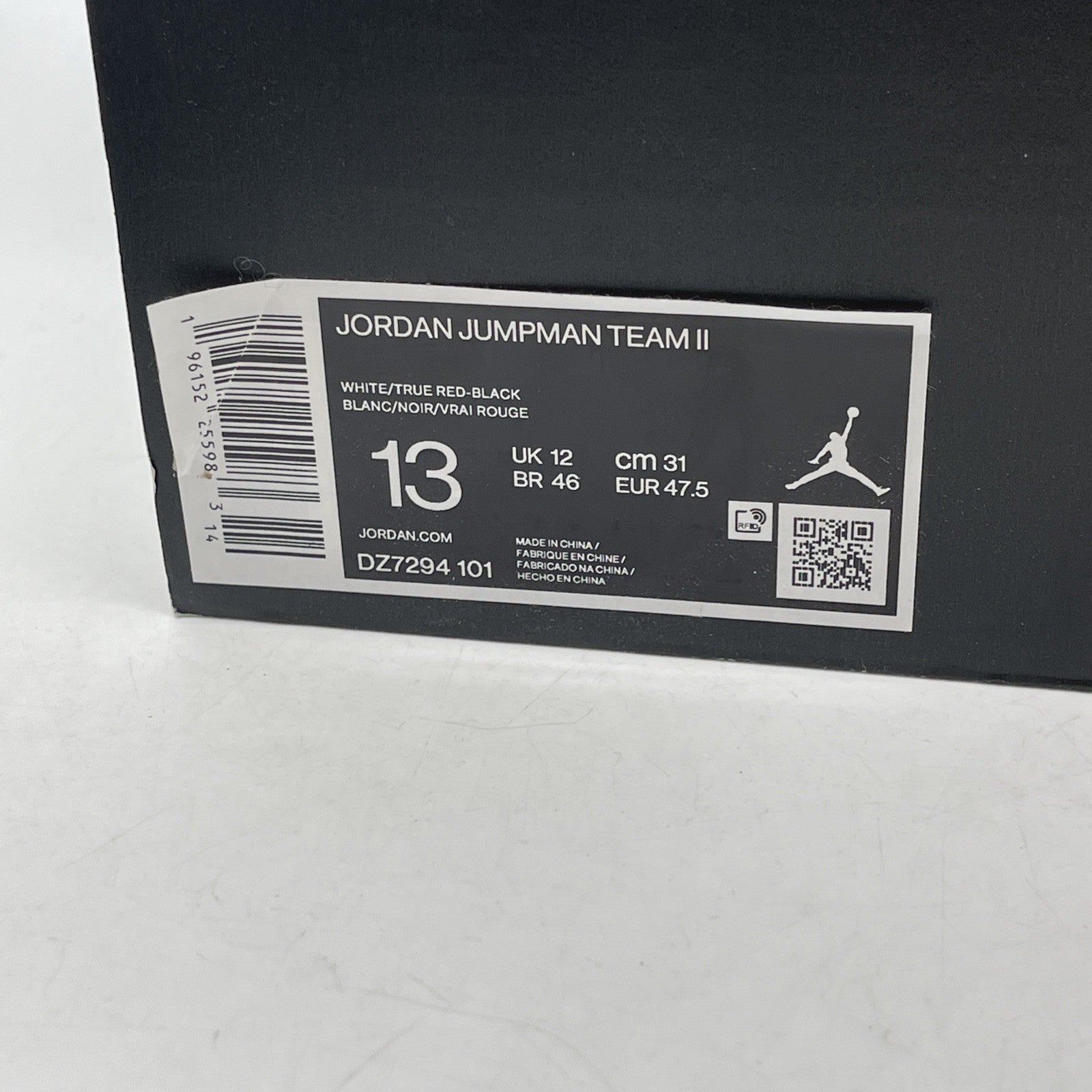 Size 13 - Jordan Jumpman Team 2 2022 Chicago White Black Leather (DZ7294-101)