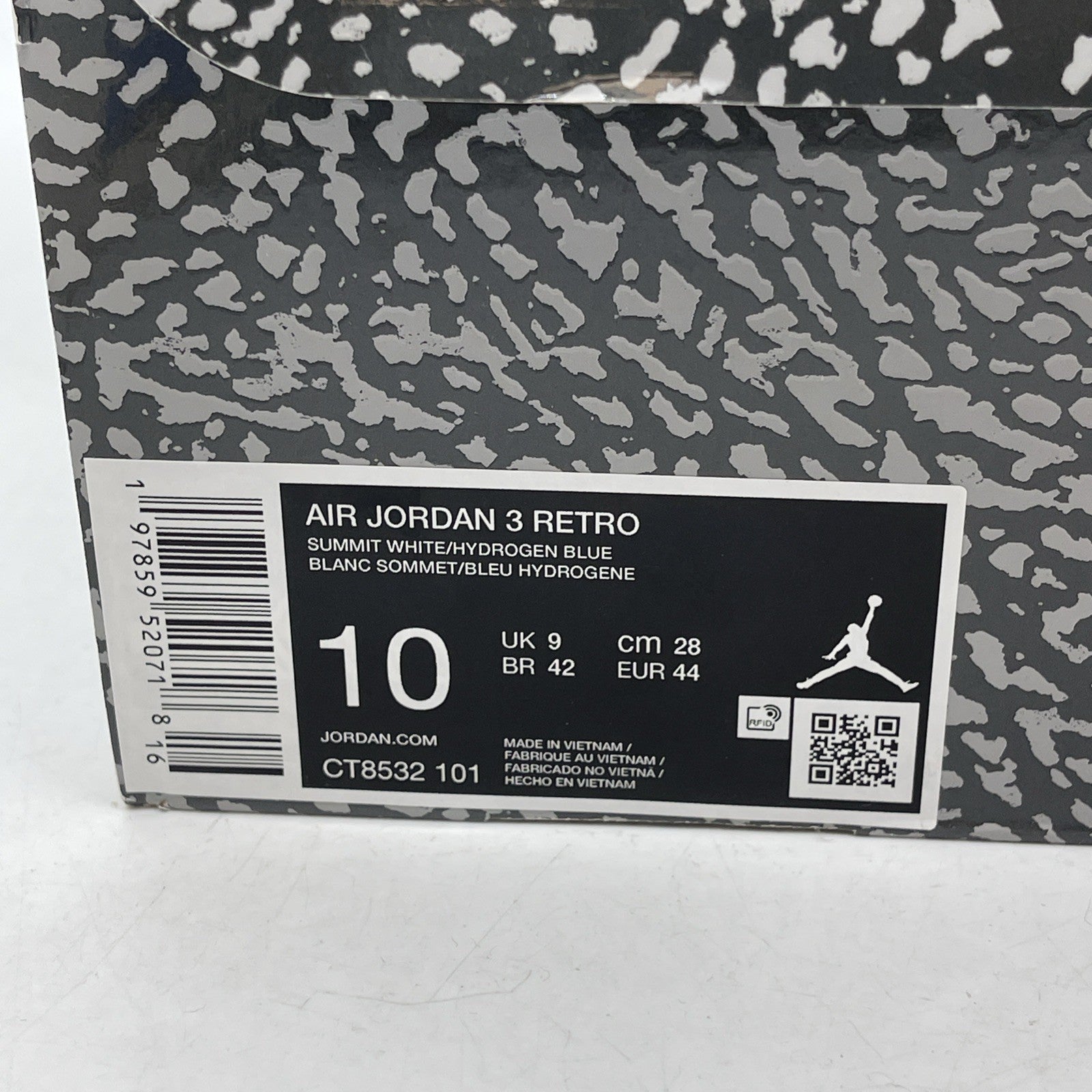 Size 10 - Air Jordan 3 Retro Lucky Shorts Blue White Grey Suede (CT8532-101)