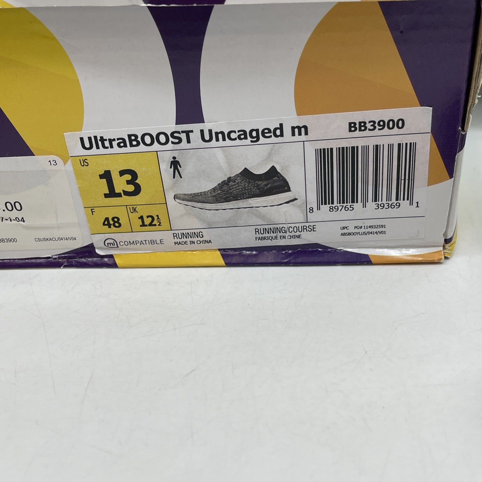 Size 13 - adidas UltraBoost Uncaged Core Black Grey White Suede (BB3900)