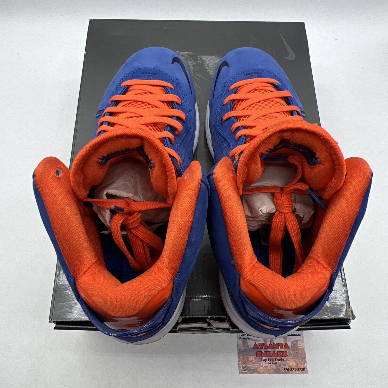 Size 12.5 - Nike LeBron 8 HWC - Blue Orange White Suede (CV1750-400)