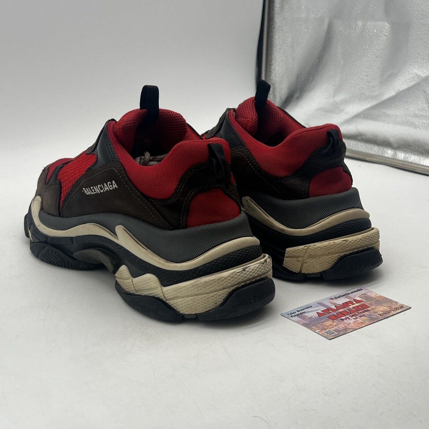 Size 10 - Balenciaga Triple S Bred Sneaker Red Black