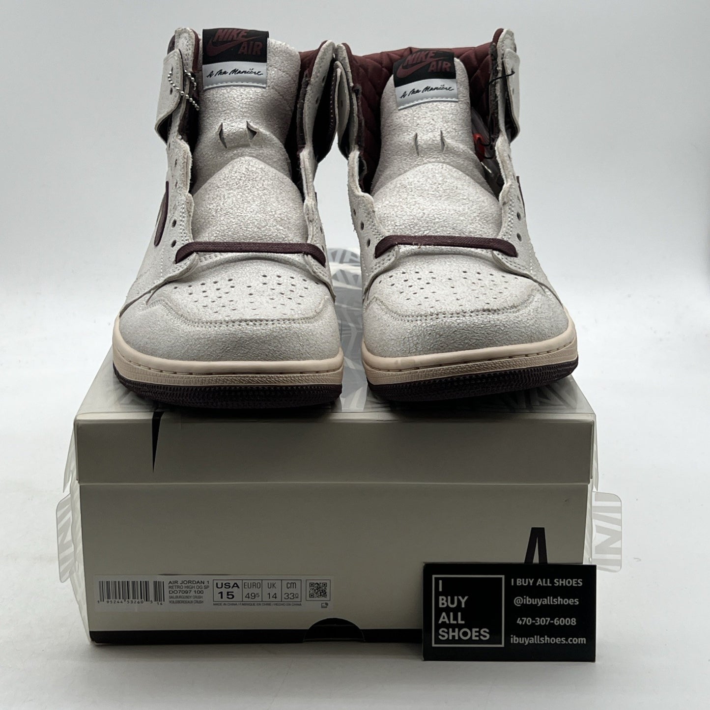 Size 15 - Air Jordan 1 OG x A Ma Maniere High Airness (DO7097-100)