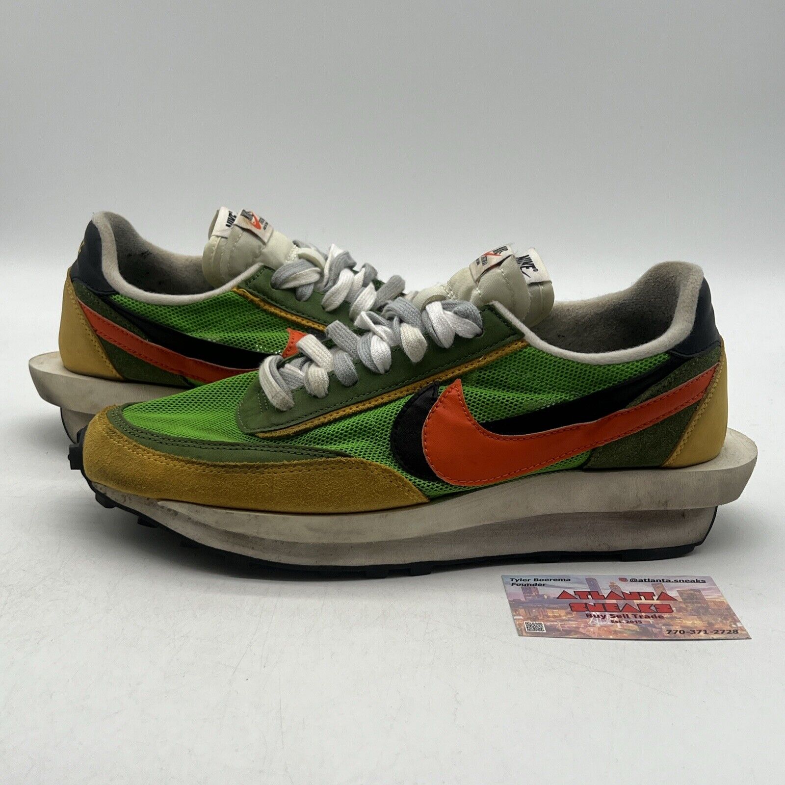 Size 10 - Nike sacai x LDWaffle Green Gusto Orange (BV0073-300)