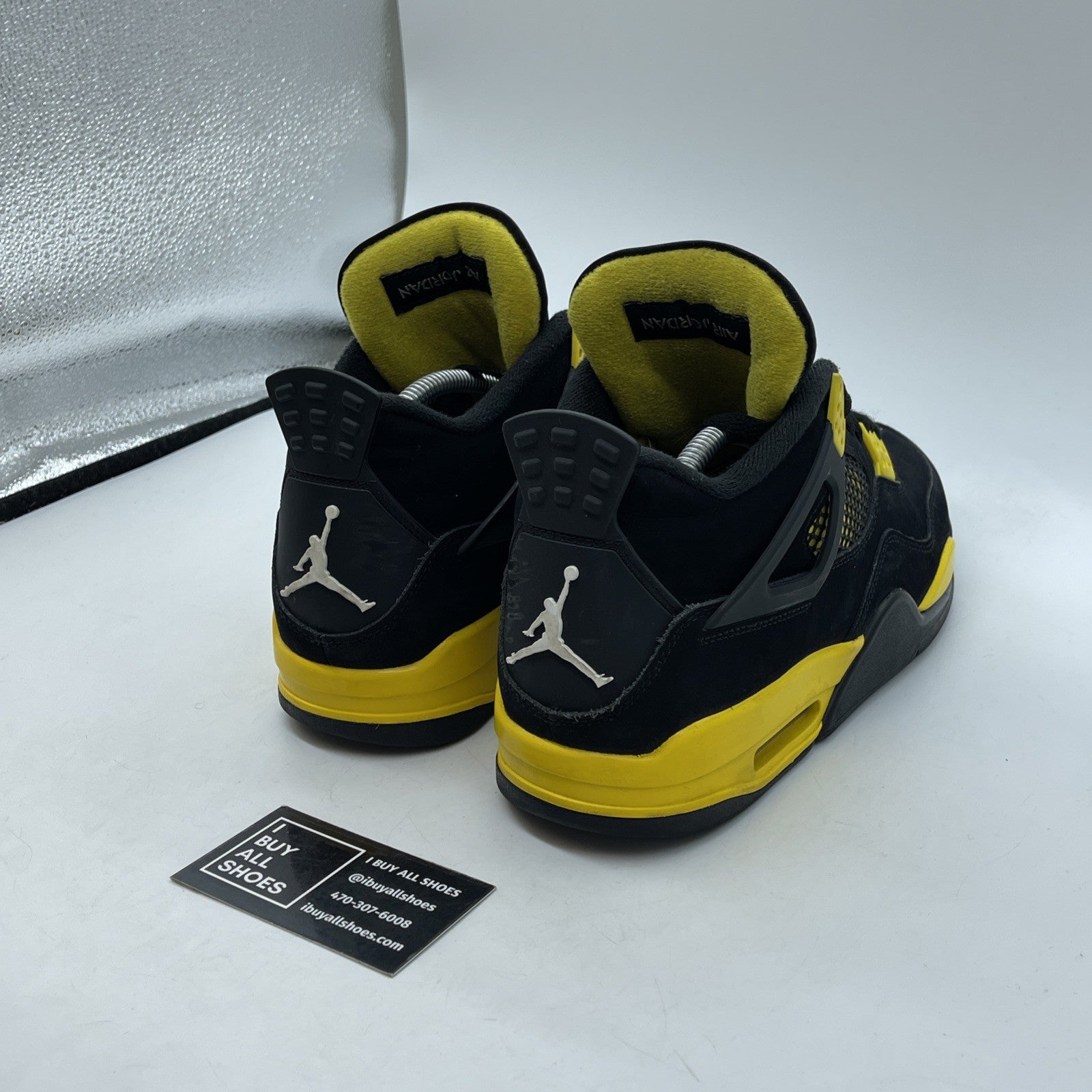 Size 9.5 - Jordan 4 Retro Mid Thunder Yellow Black Suede (DH6927-017)