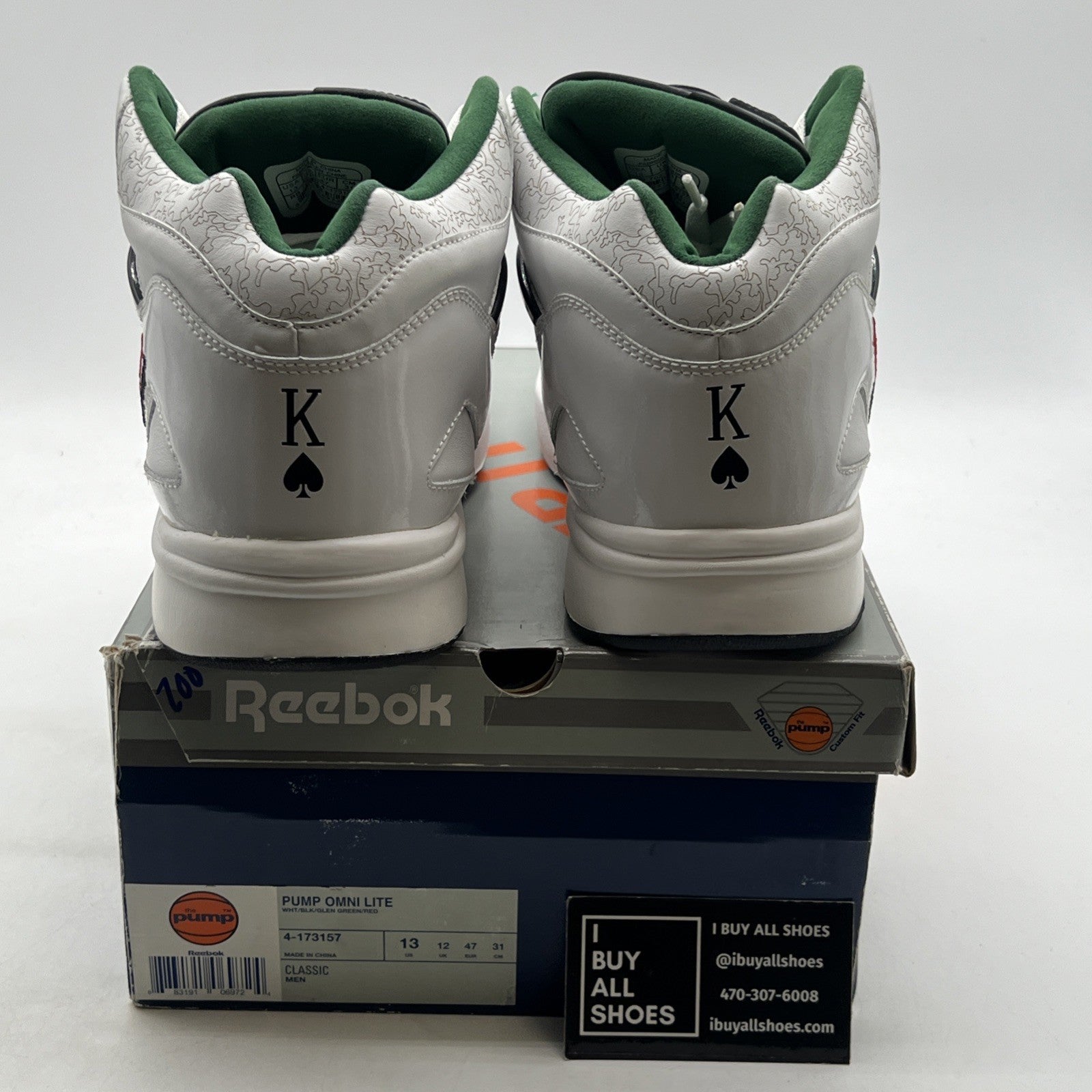 Size 13 - Reebok Pump Omni Lite King Of Spades Royal Flush Pack (4-173157)
