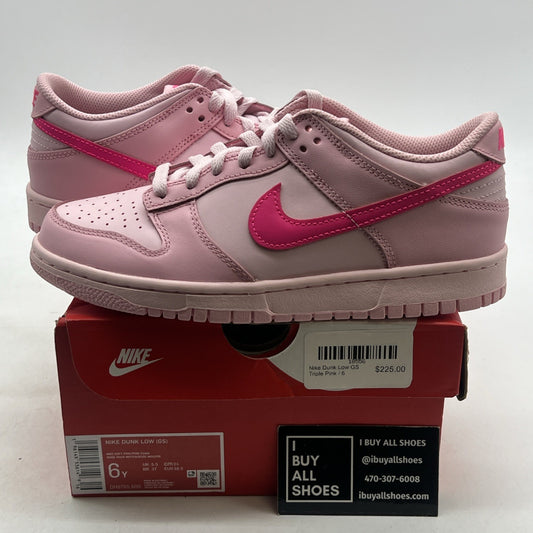 Size 6Y - Nike Dunk Low (GS) “Triple Pink” (DH9765-600)