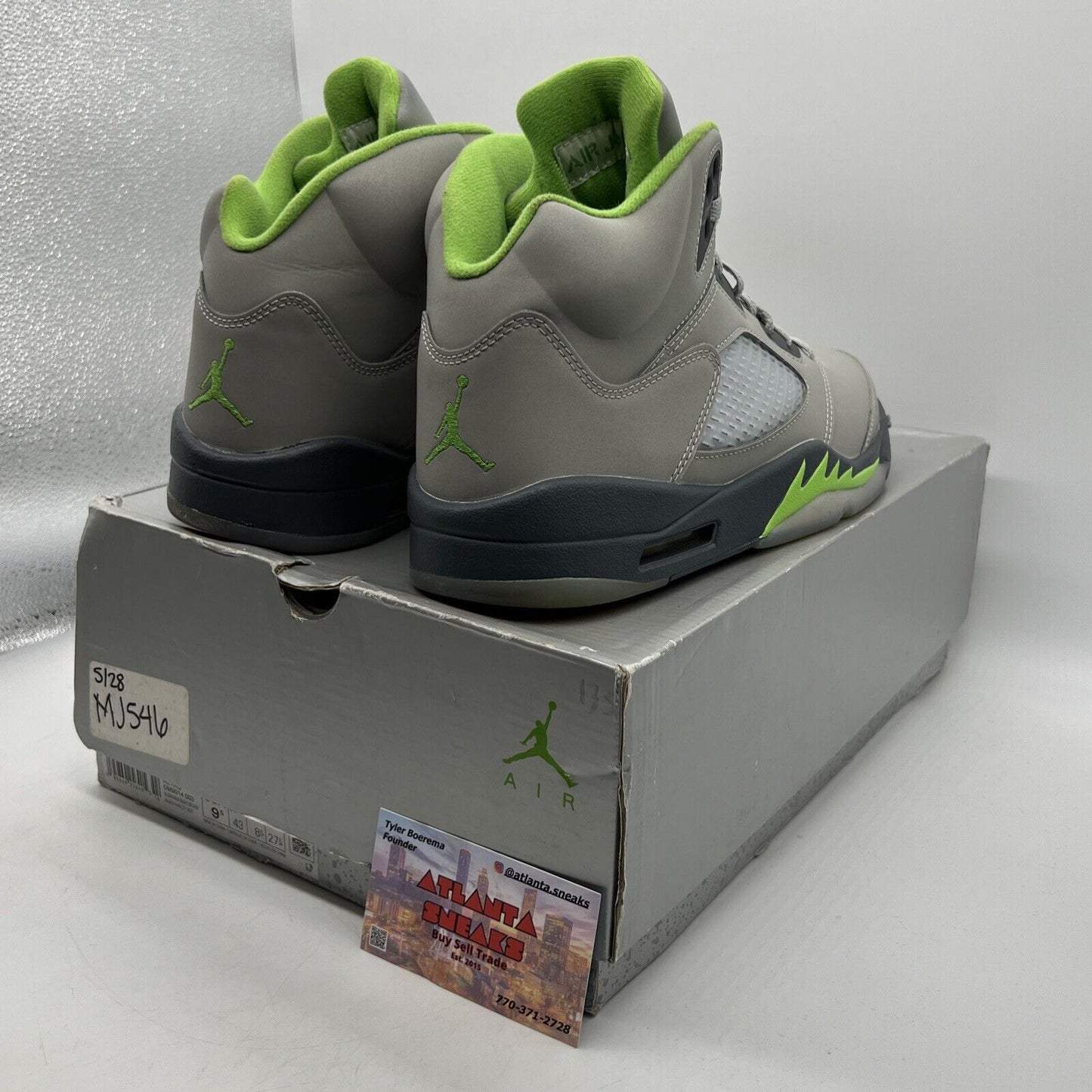 Size 9.5 - Jordan 5 Retro Green Bean Grey Icey (DM9014-003)