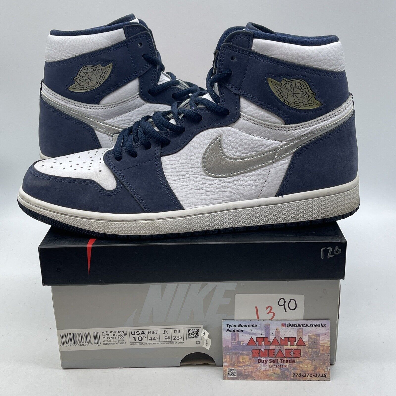 Size 10.5 - Jordan 1 Retro High CO.JP Midnight Navy Suede White (DC1788-100)