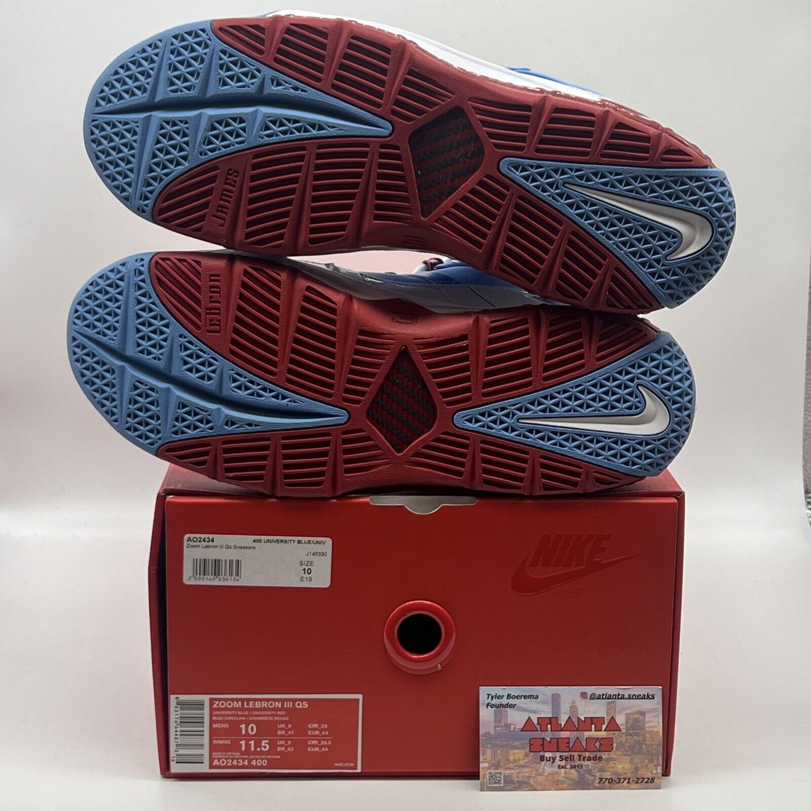 Size 10 - Nike Zoom LeBron 3 Houston Oilers Brand New Og All University Blue