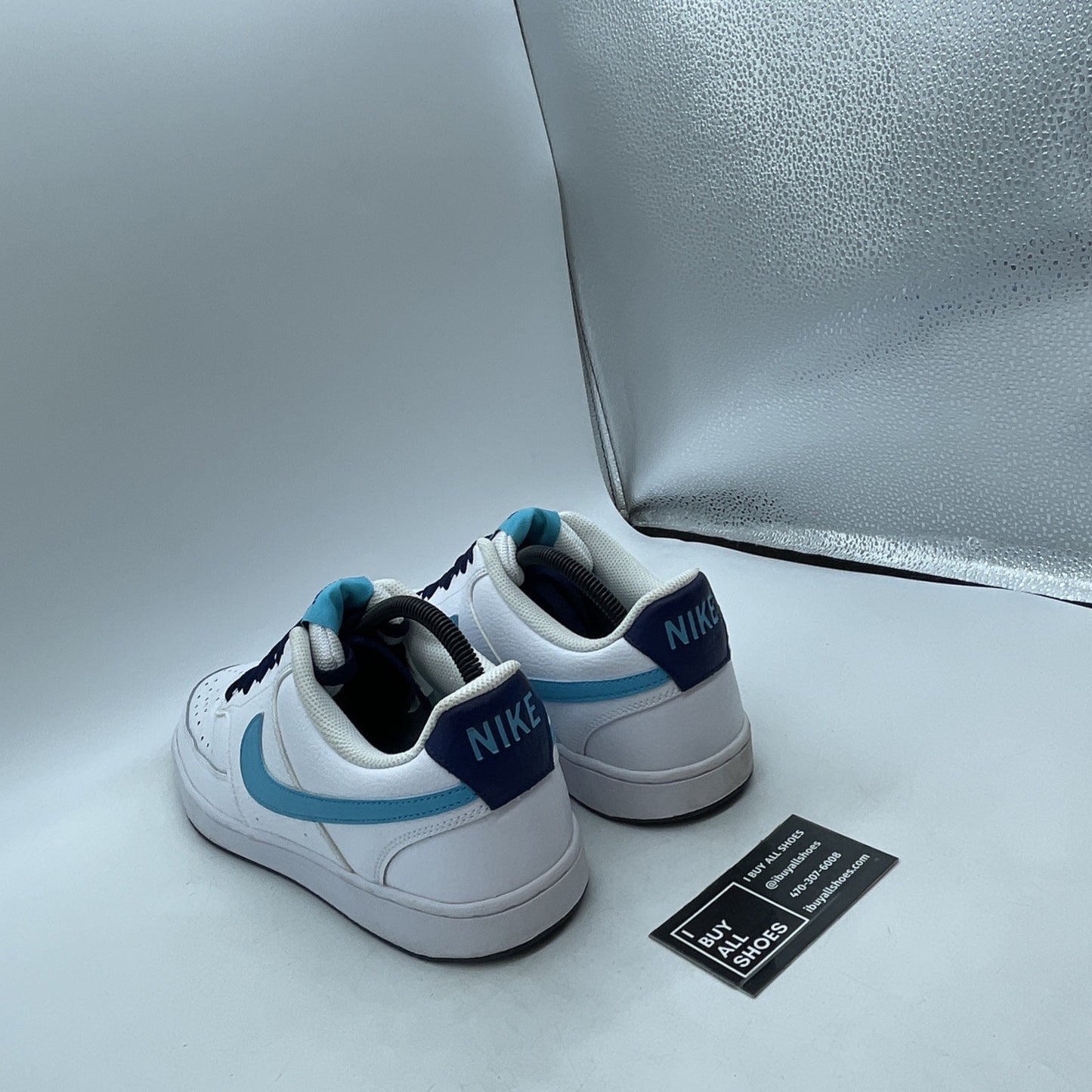 Size 12 - Nike Court Vision Low White Turquoise Blue (DM1187-100)