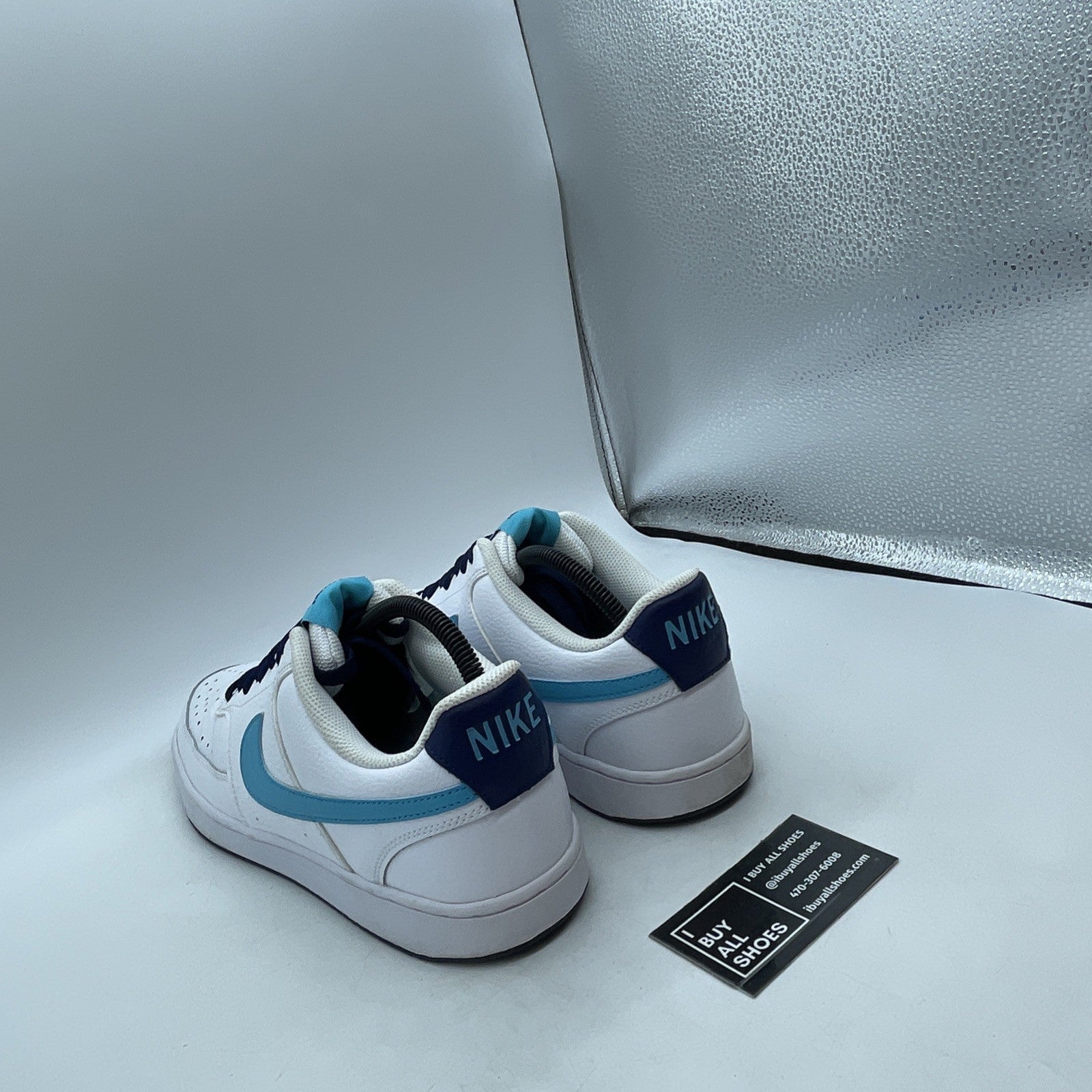 Size 12 - Nike Court Vision Low White Turquoise Blue (DM1187-100)