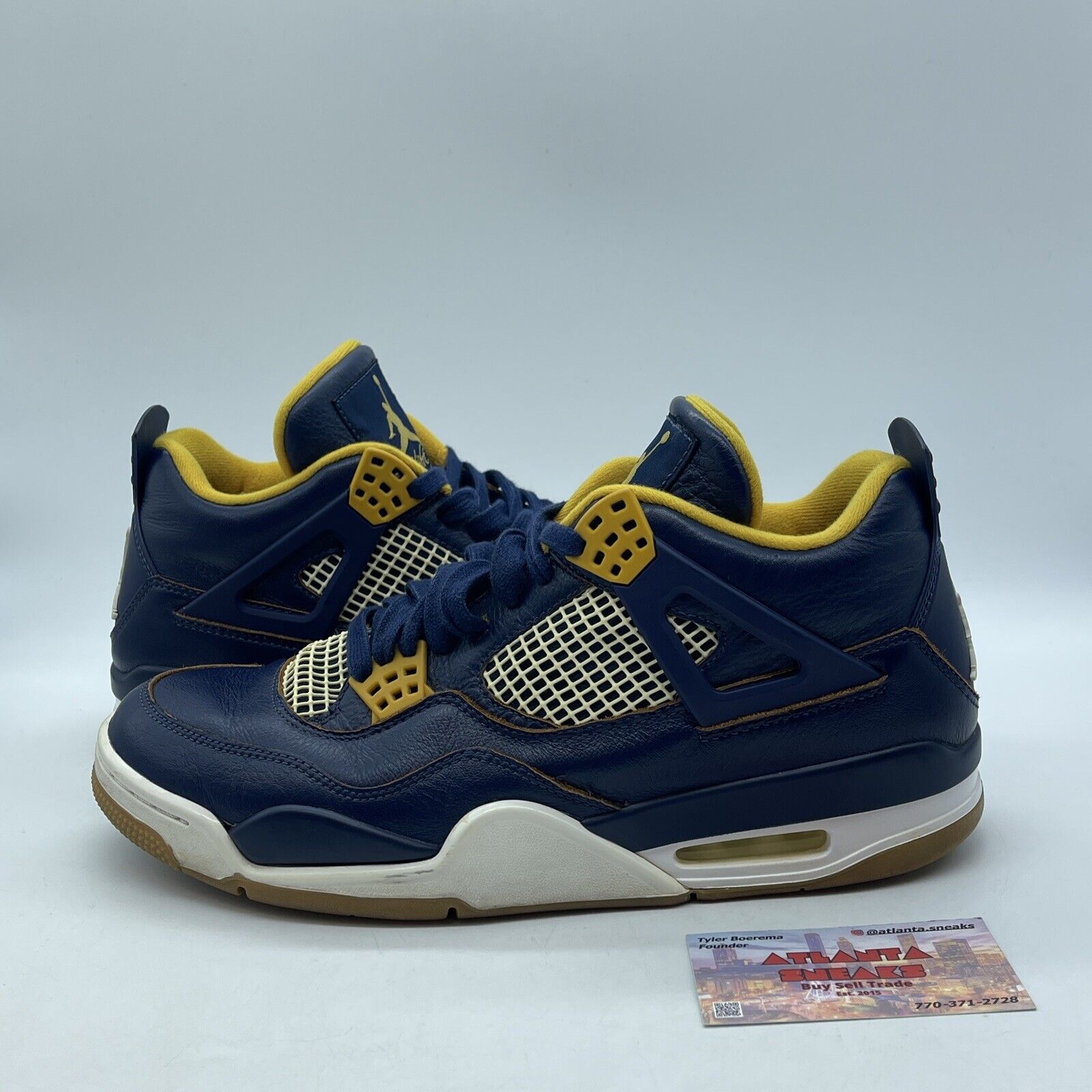 Size 11 - Air Jordan 4 Retro Dunk From Above Blue Yellow White (308497-425)