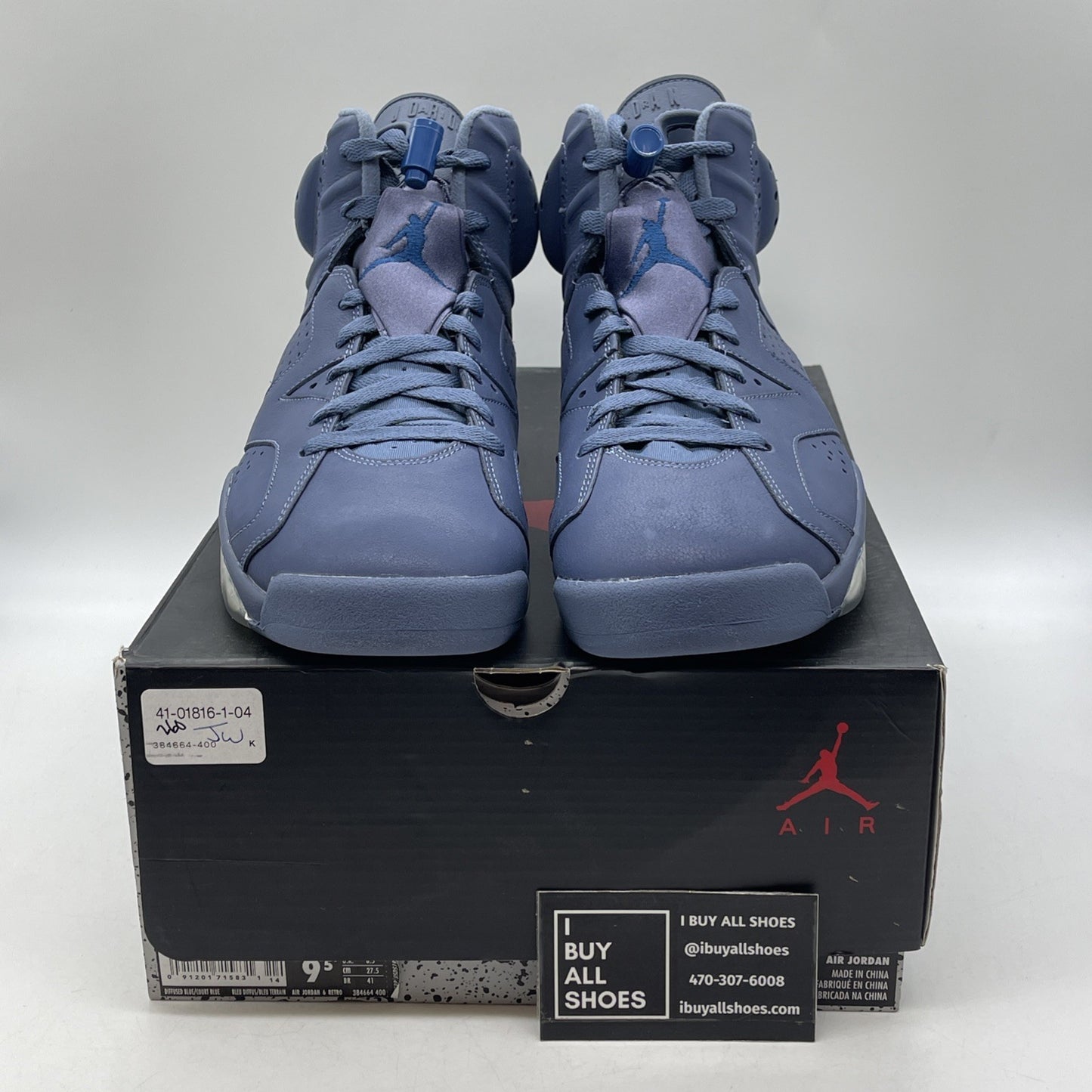 Size 9.5 - Air Jordan 6 Retro Diffused Blue (384664-400)