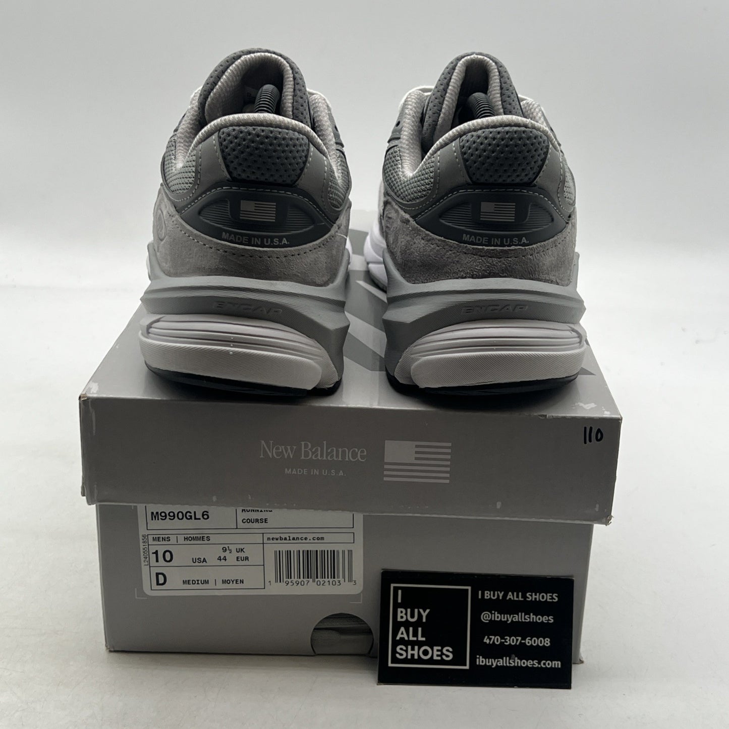 Size 10 - New Balance 990v6 Made in USA Castlerock (M990GL6)