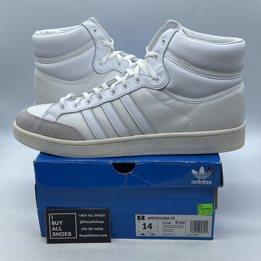 Size 14 - adidas Americana HI White (EF2706)