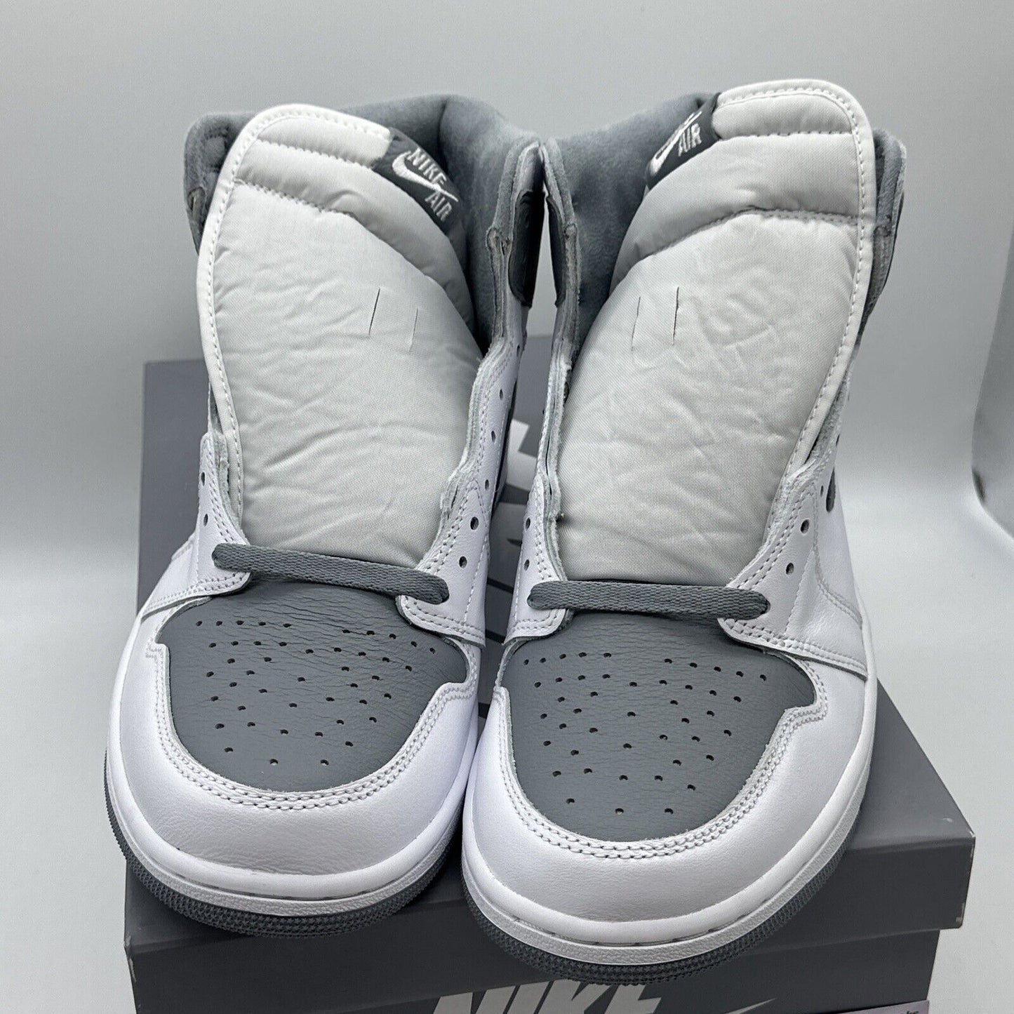 Nike Air Jordan 1 High OG Stealth Gray White 555088-037 Mens Sz 12