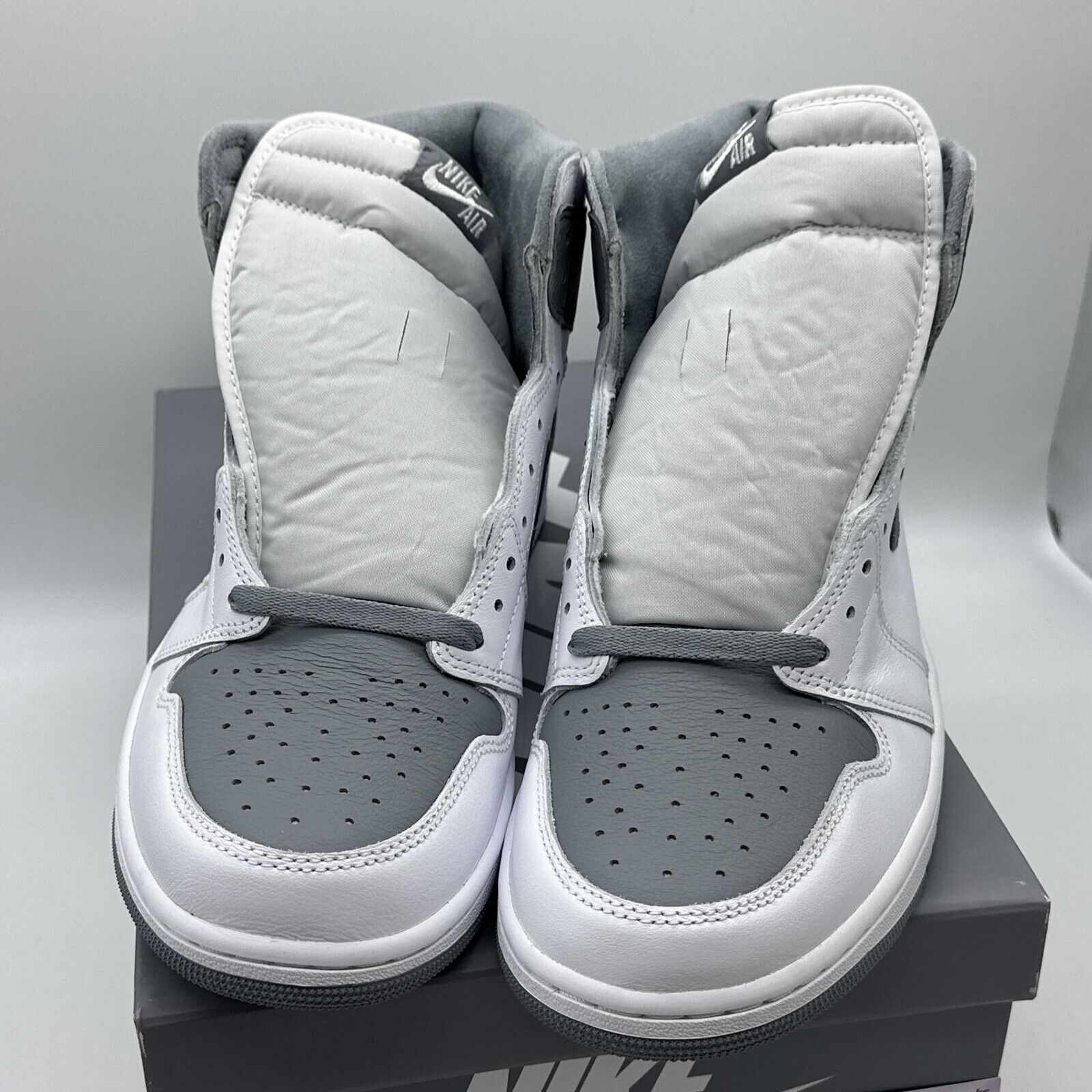 Nike Air Jordan 1 High OG Stealth Gray White 555088-037 Mens Sz 12