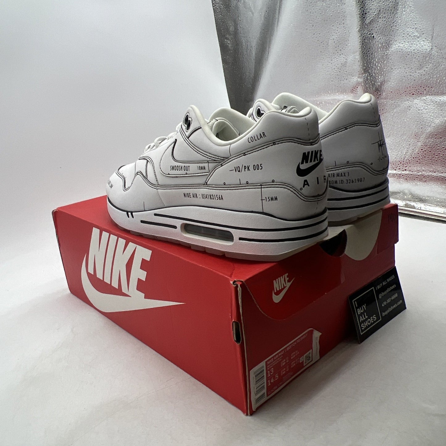 Size 13 - Nike Air Max 1 Sketch To Shelf - White (CJ4286-100)