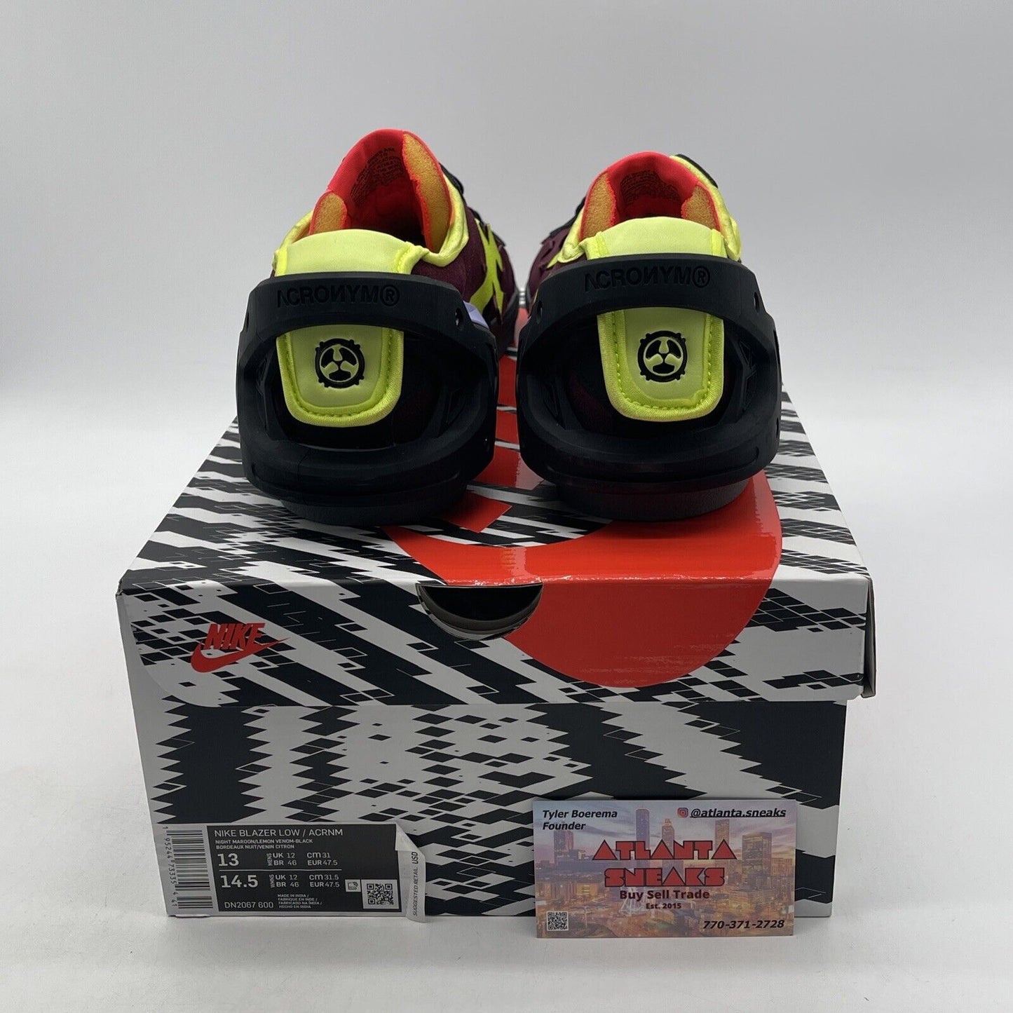 Size 13 - Nike Acronym x Blazer Low Night Maroon Black Suede Leather (DN2067-600