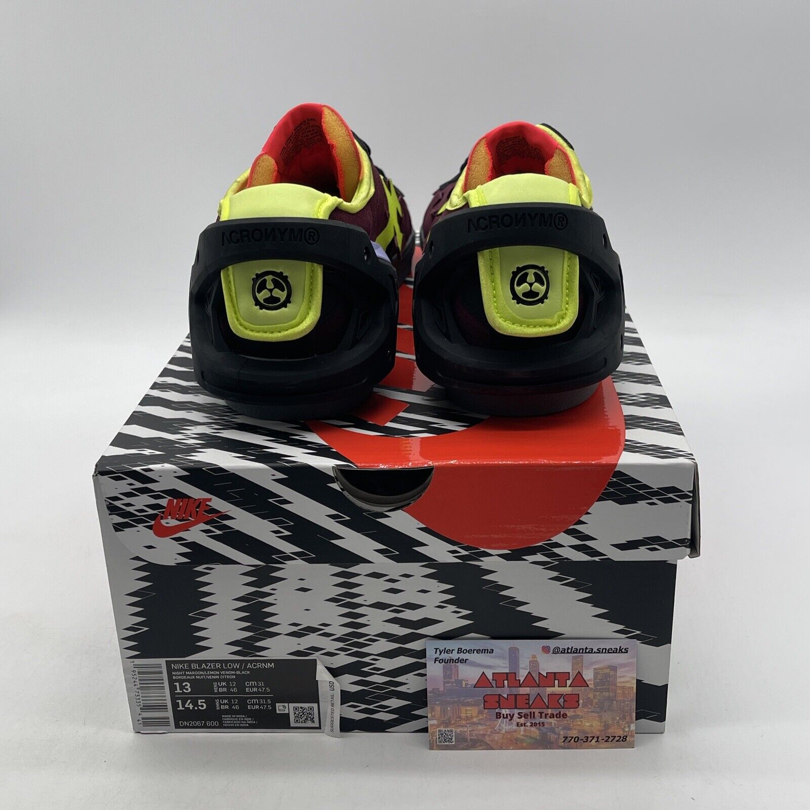 Size 13 - Nike Acronym x Blazer Low Night Maroon Black Suede Leather (DN2067-600