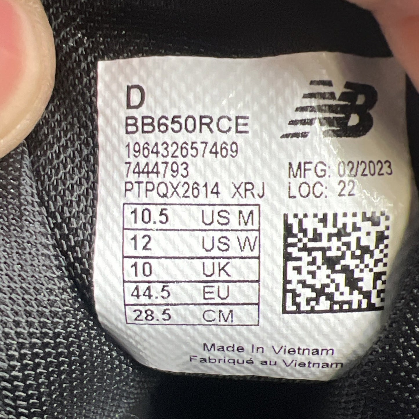 Size 10.5 - New Balance 650R White Black (BB650RCE)